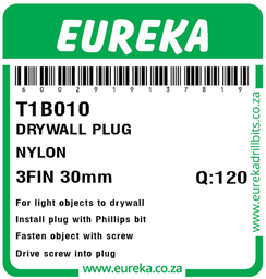 T1B010 - Drywall Plug Nylon -T1B010_Label_T